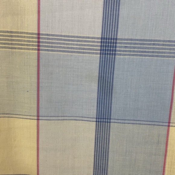 Vintage soft pastel plaid shirting fabric 2.5 yards sewing crafting - Picture 3 of 5